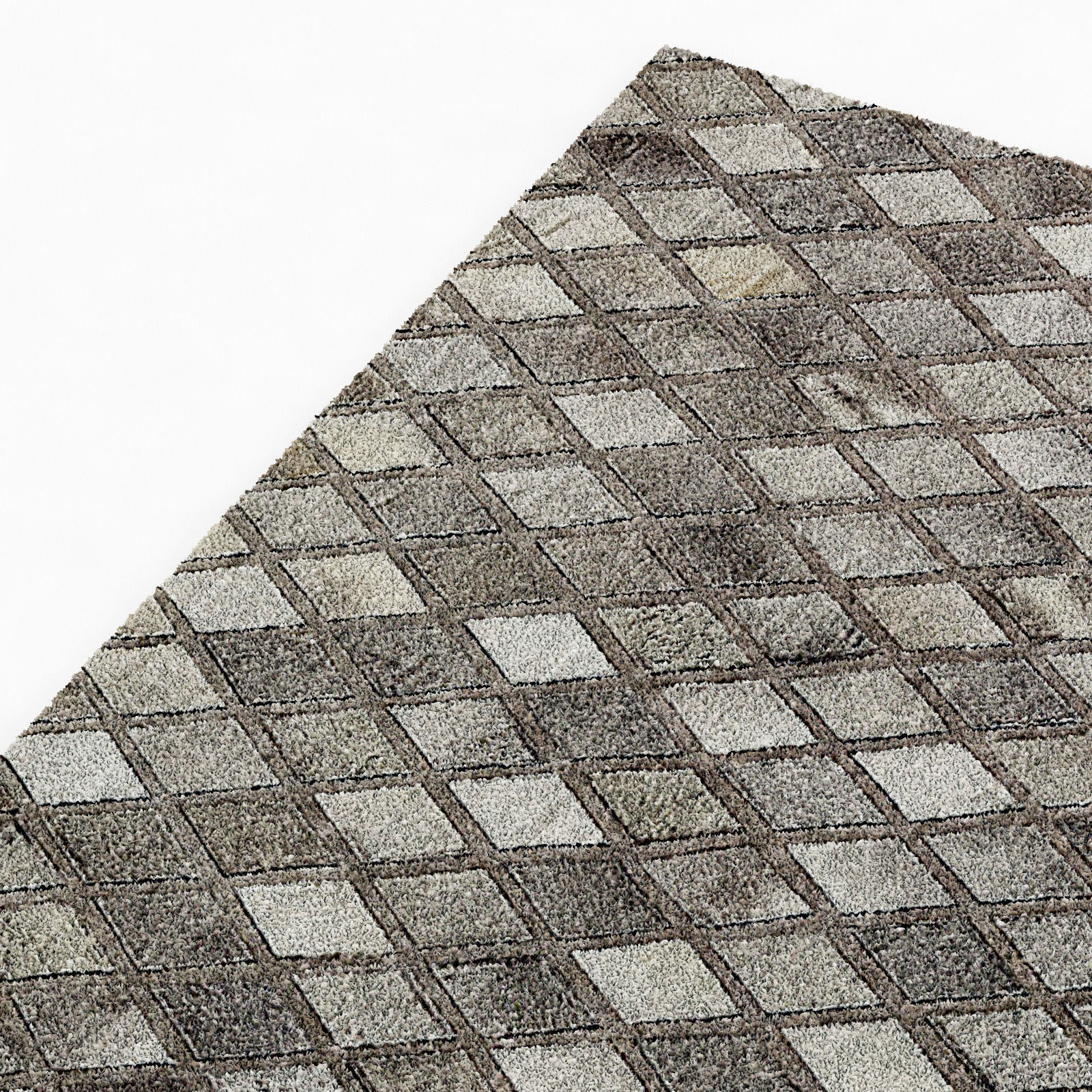 Restoration Hardware Paragon Hide Rug - Grey 3D model_3