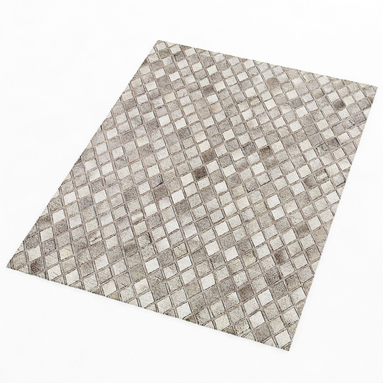 Restoration Hardware Paragon Hide Rug - Grey 3D model_1