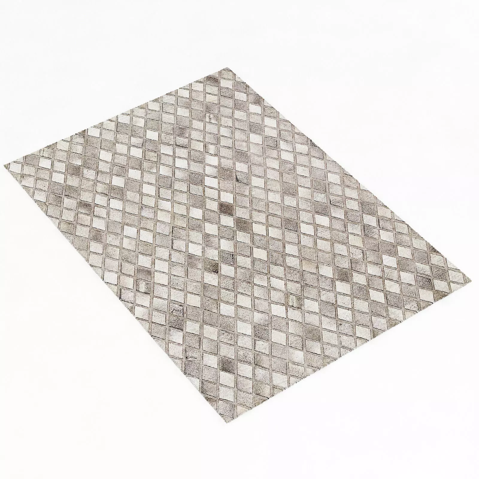 Restoration Hardware Paragon Hide Rug - Grey 3D model_0