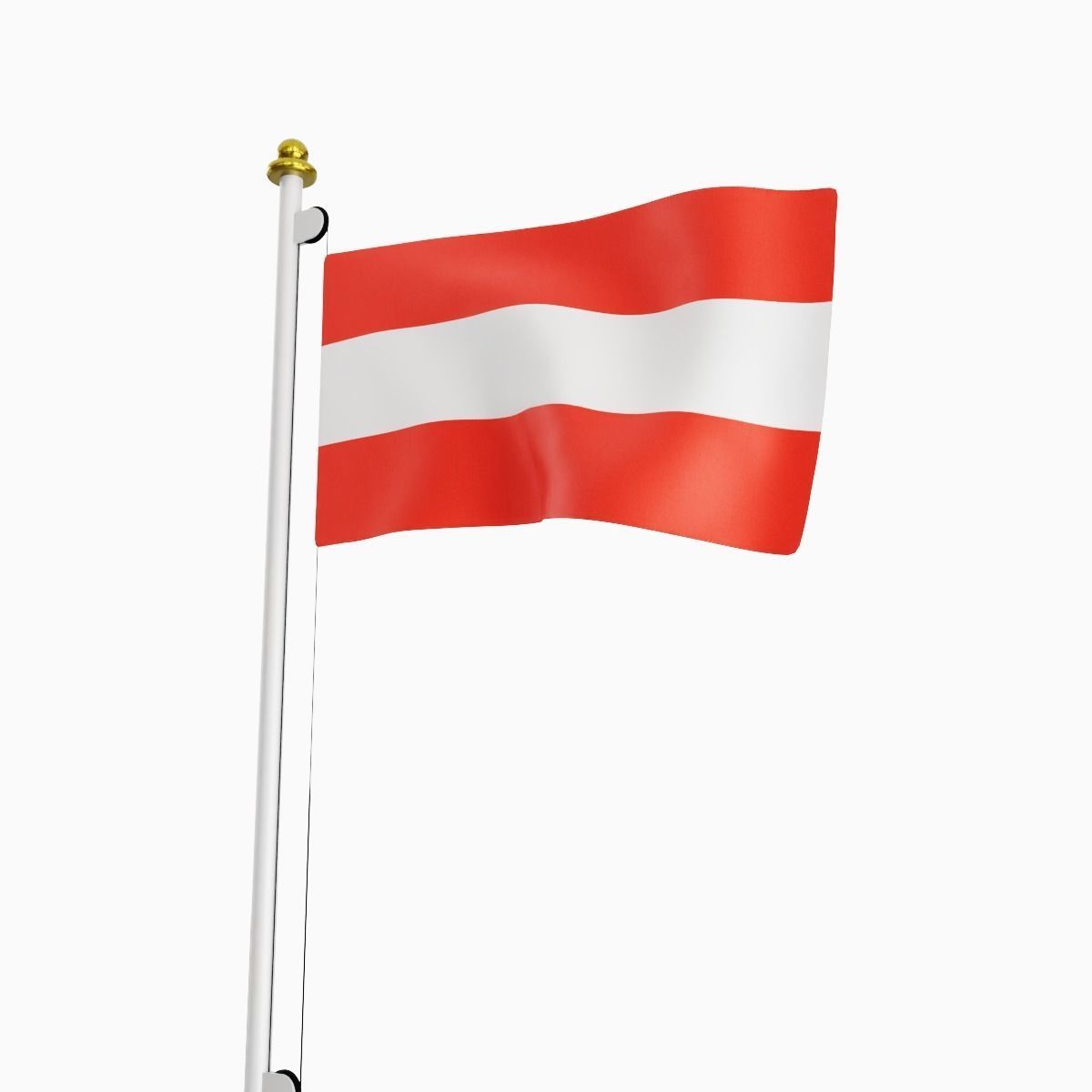 Flag of the Austria Low-poly 3D model_5