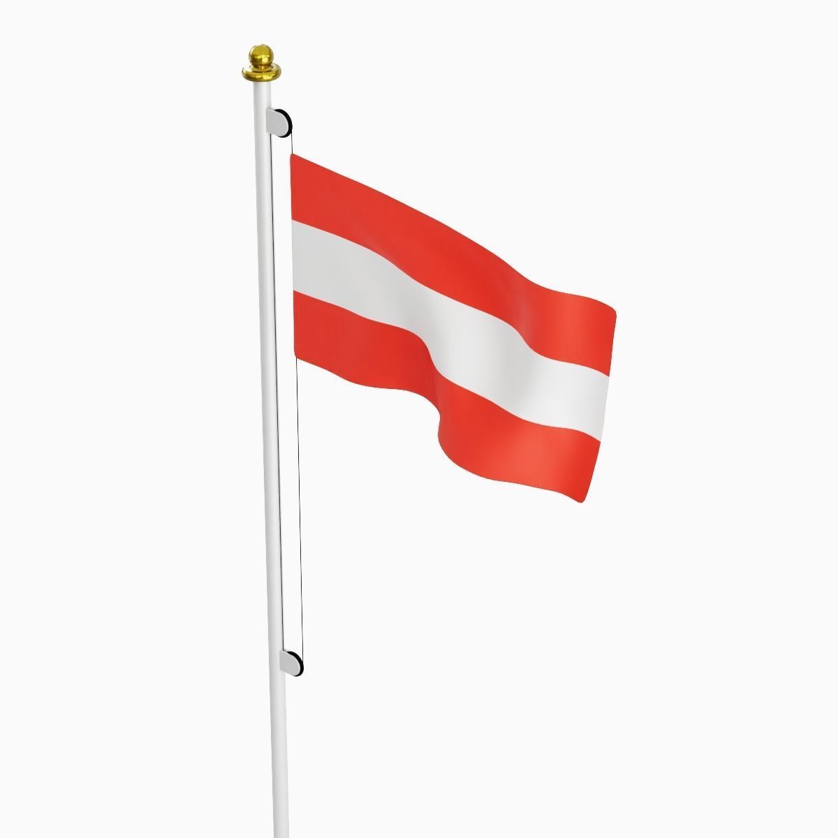 Flag of the Austria Low-poly 3D model_2