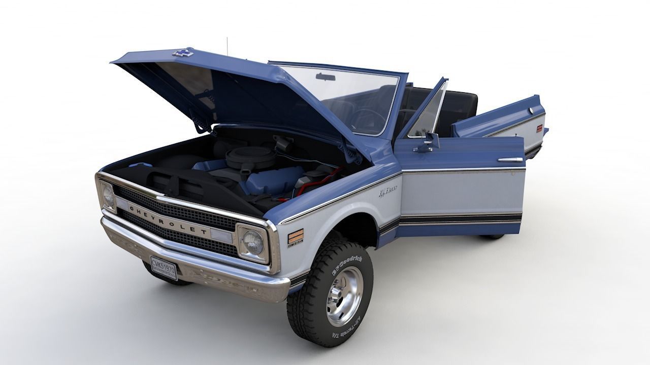 Chevy K5 Blazer 1970 3D model_3