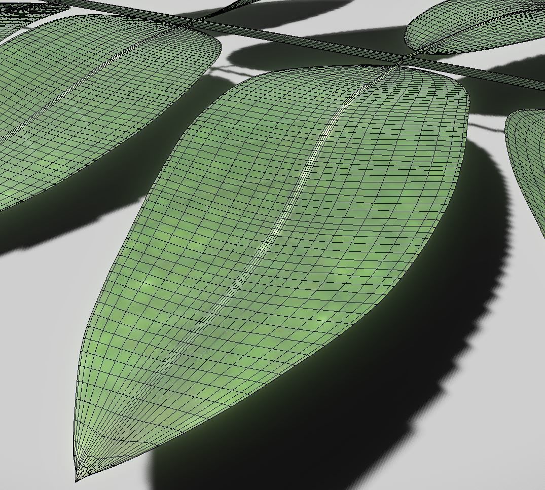 High Poly Honey Tree Leaves 3D model_3