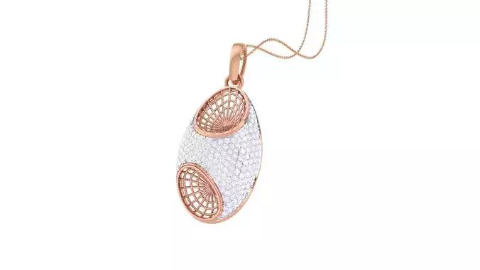 Women Mesh Diamond Cocktail Pendant 3dm renders