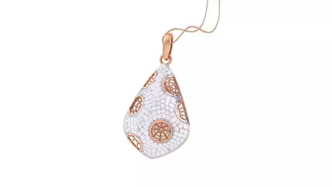 Women Diamond Cocktail Pendant 3dm renders