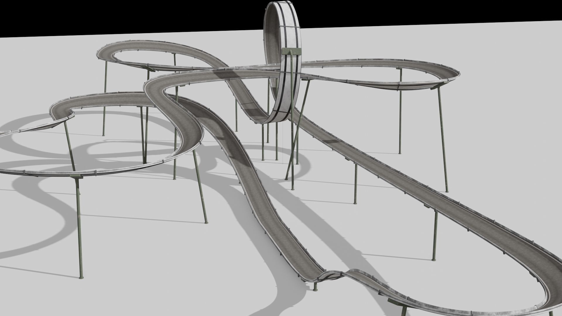 Acrobatic Track Low-poly 3D model_12