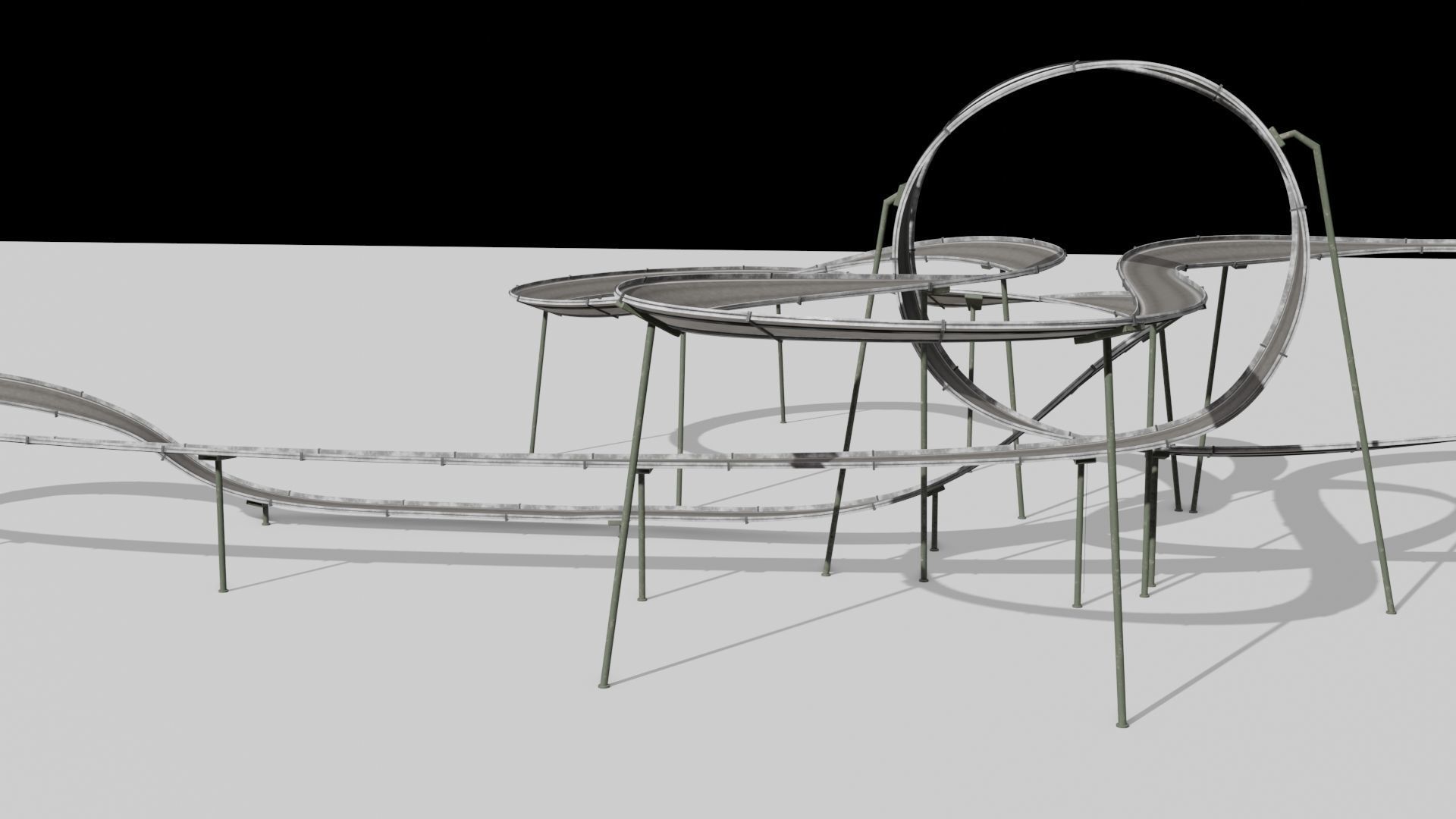 Acrobatic Track Low-poly 3D model_8