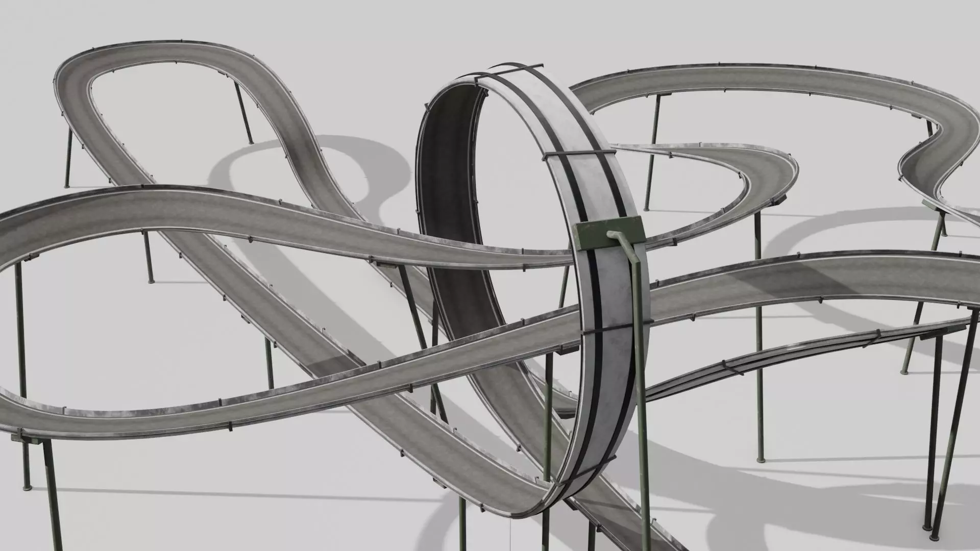 Acrobatic Track Low-poly 3D model_0