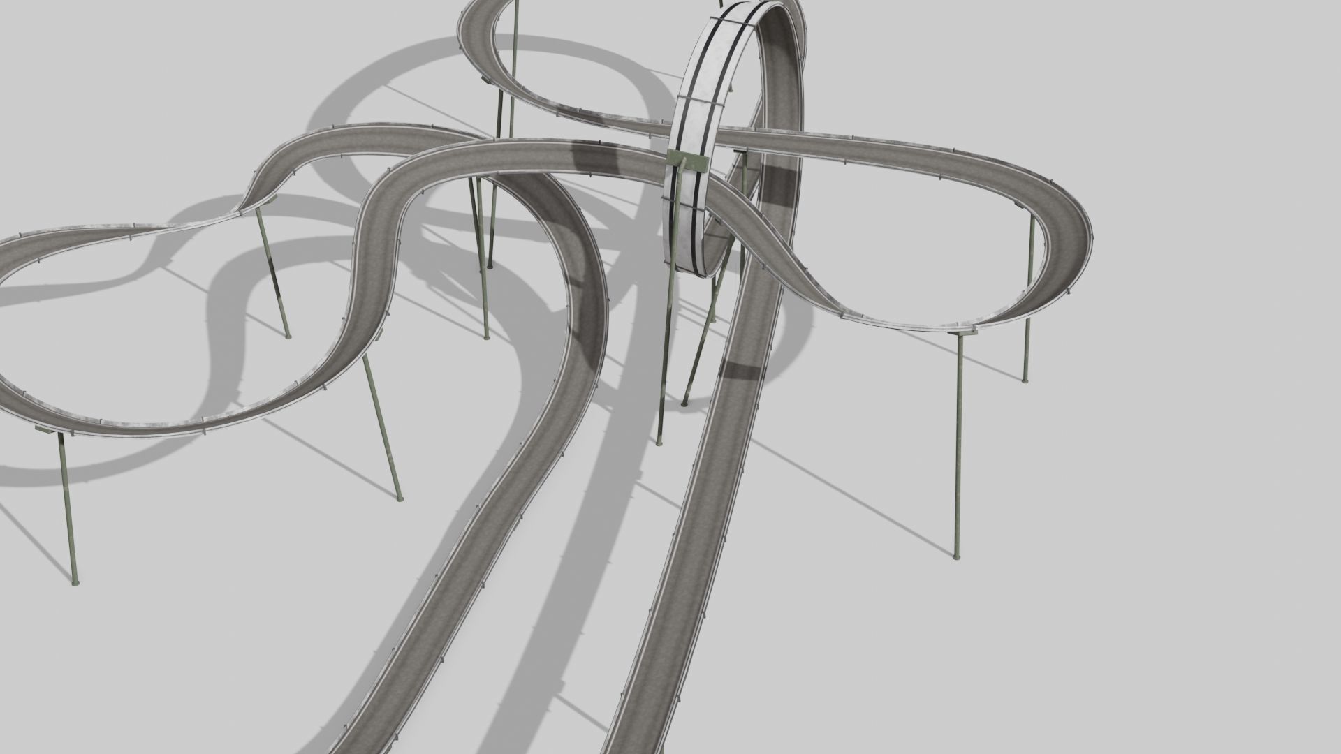 Acrobatic Track Low-poly 3D model_6