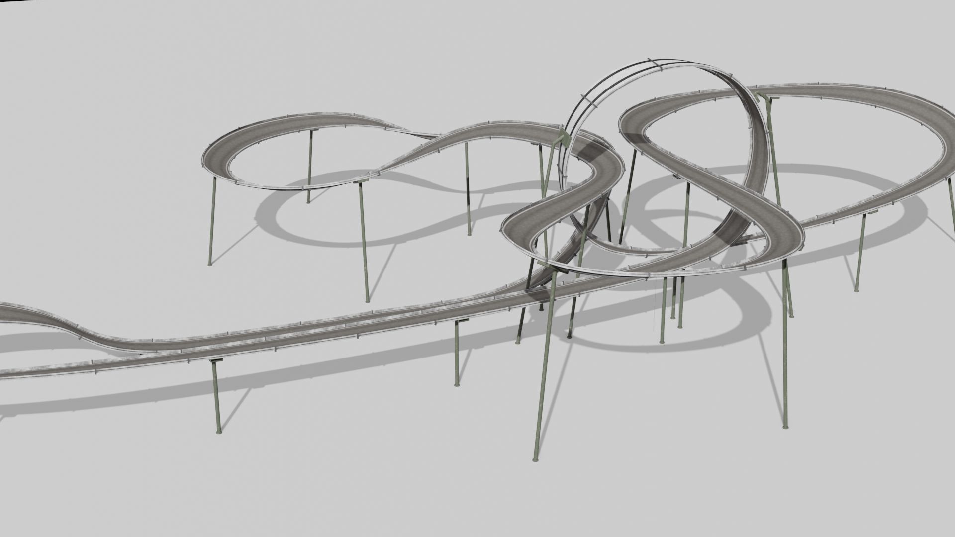 Acrobatic Track Low-poly 3D model_7