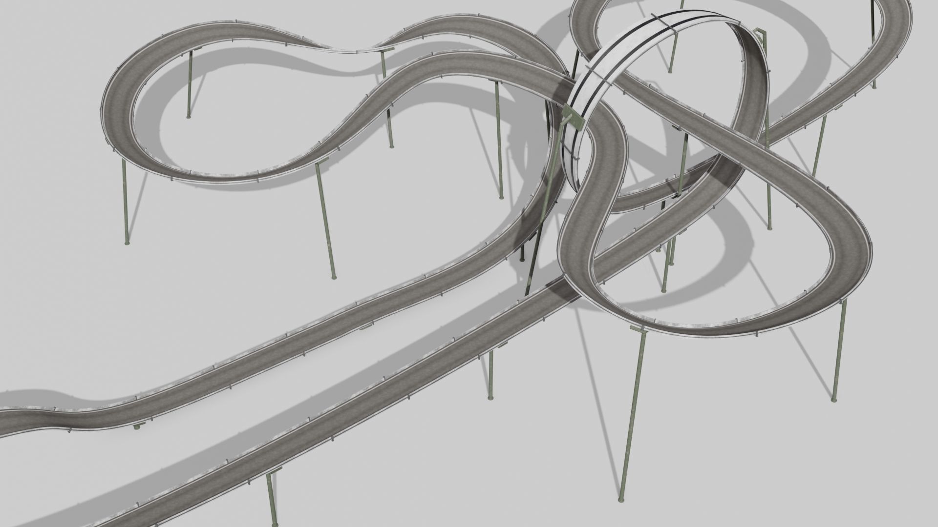 Acrobatic Track Low-poly 3D model_13