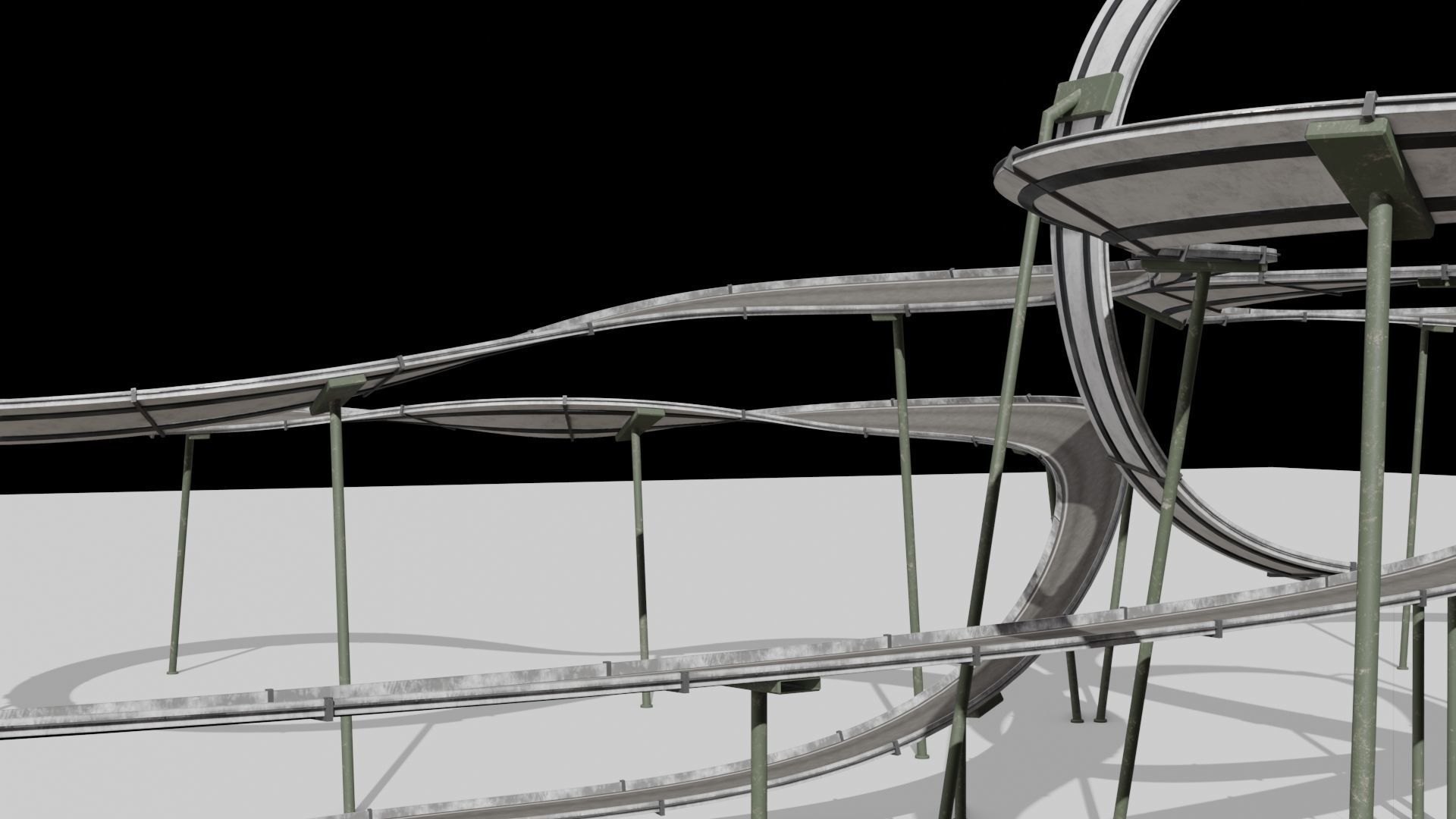 Acrobatic Track Low-poly 3D model_4