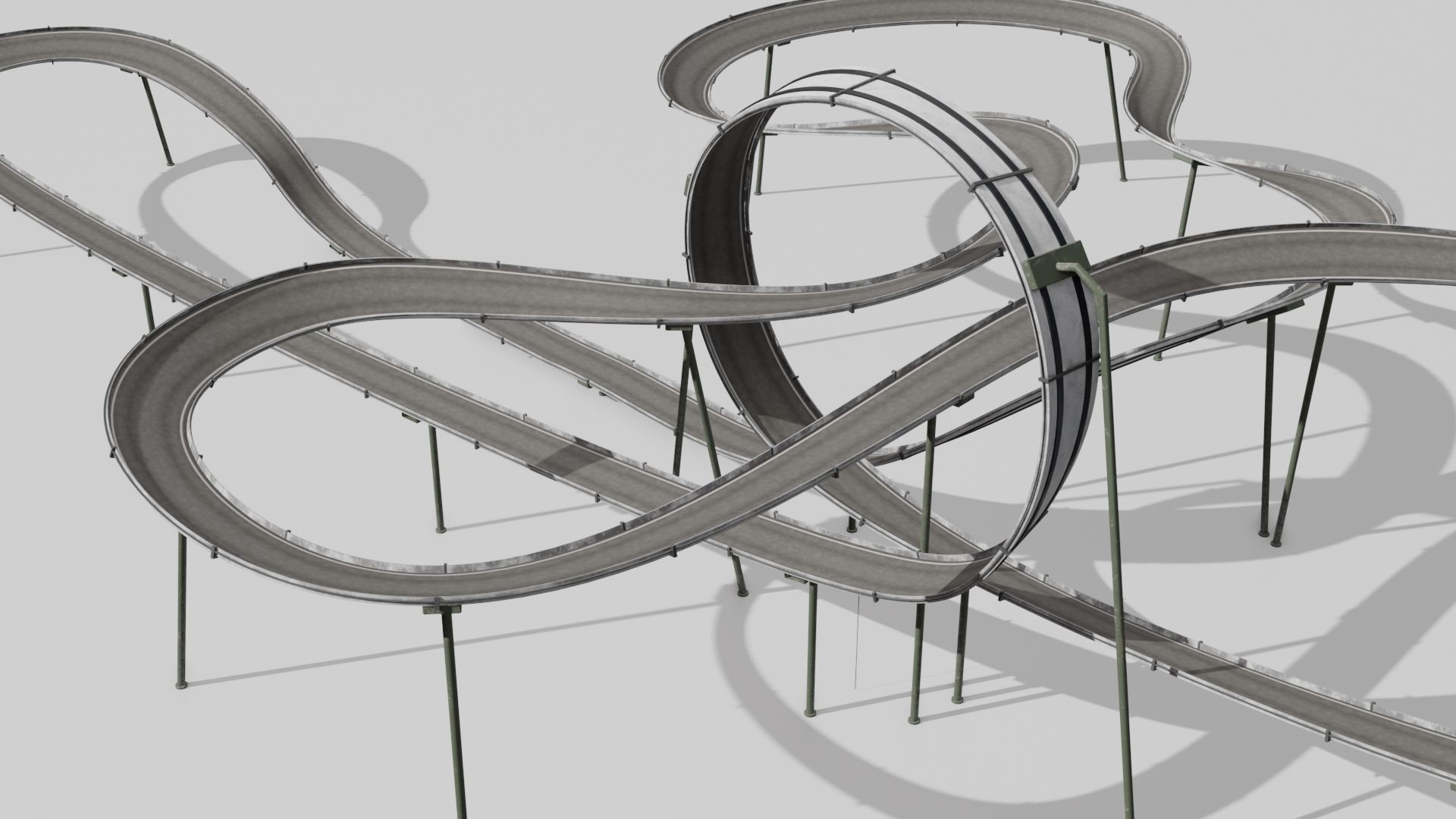 Acrobatic Track Low-poly 3D model_9