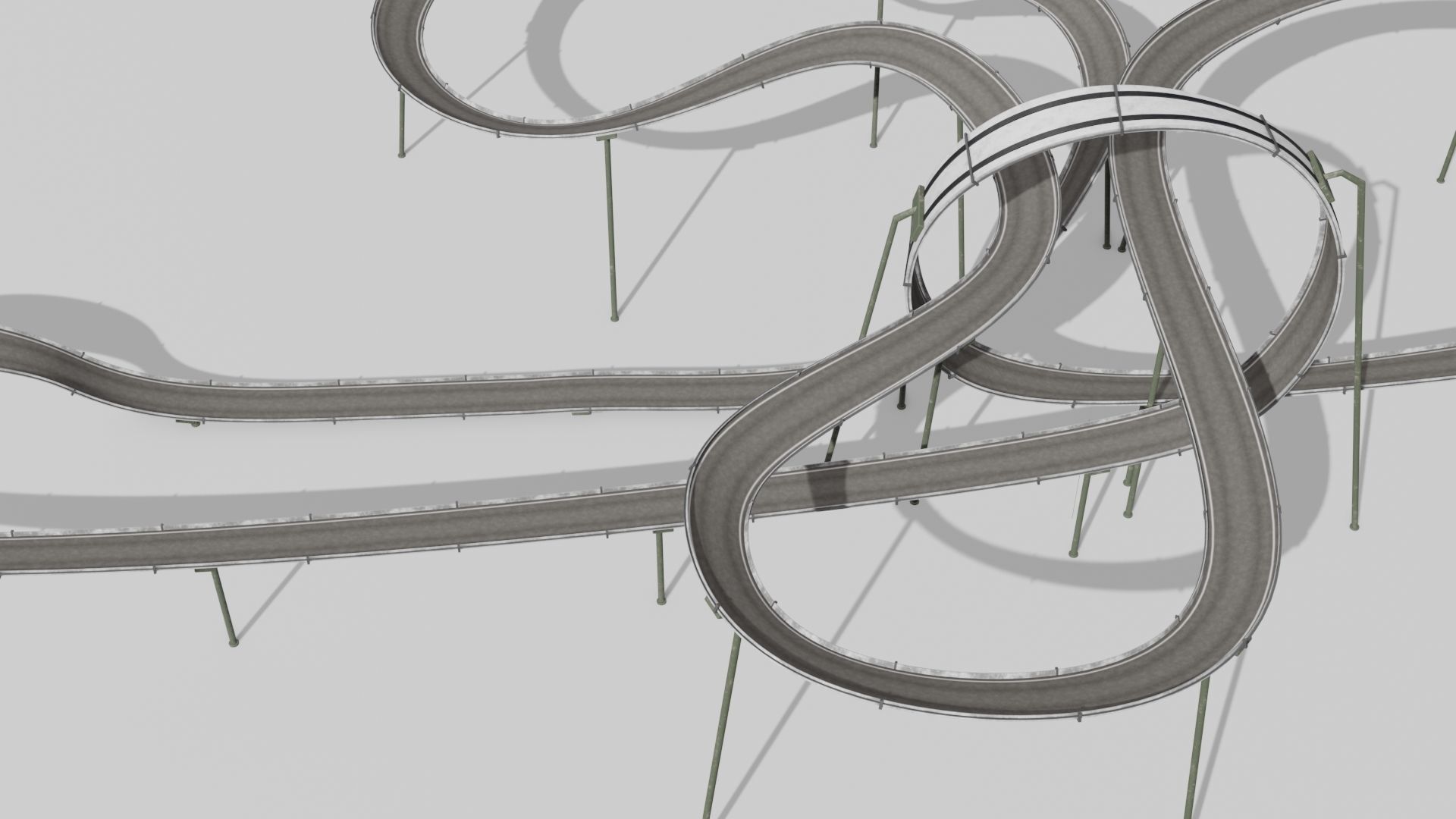 Acrobatic Track Low-poly 3D model_5