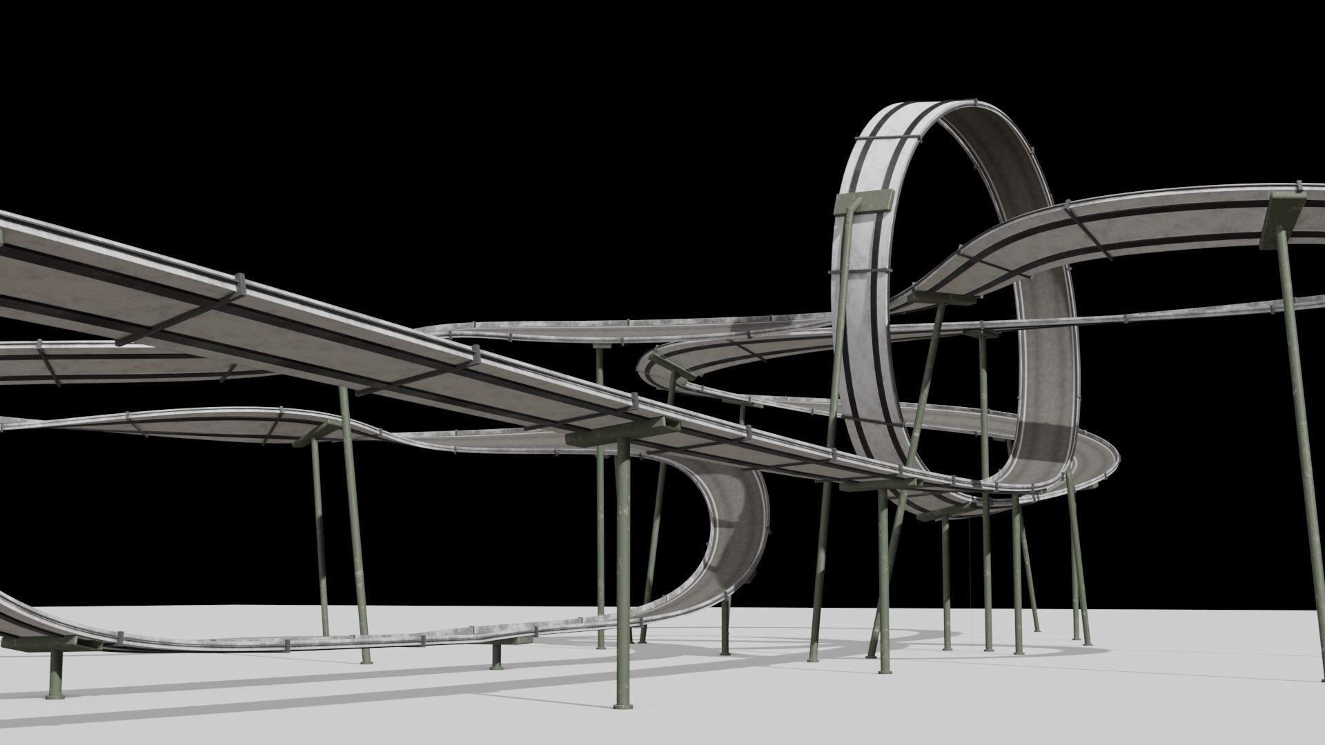Acrobatic Track Low-poly 3D model_3