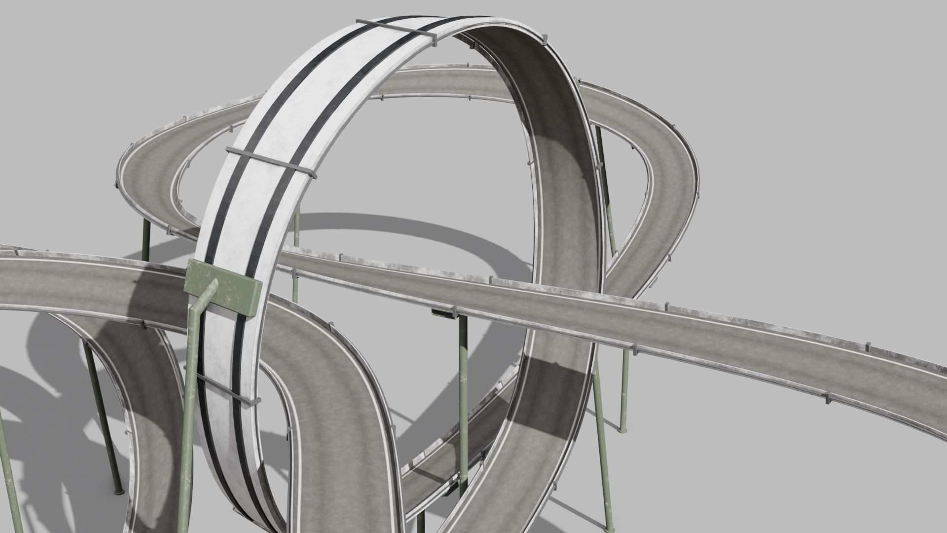 Acrobatic Track Low-poly 3D model_1