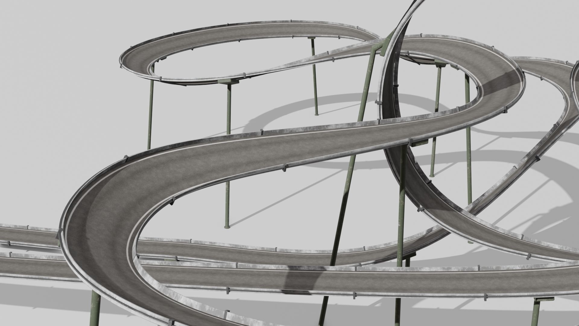 Acrobatic Track Low-poly 3D model_14