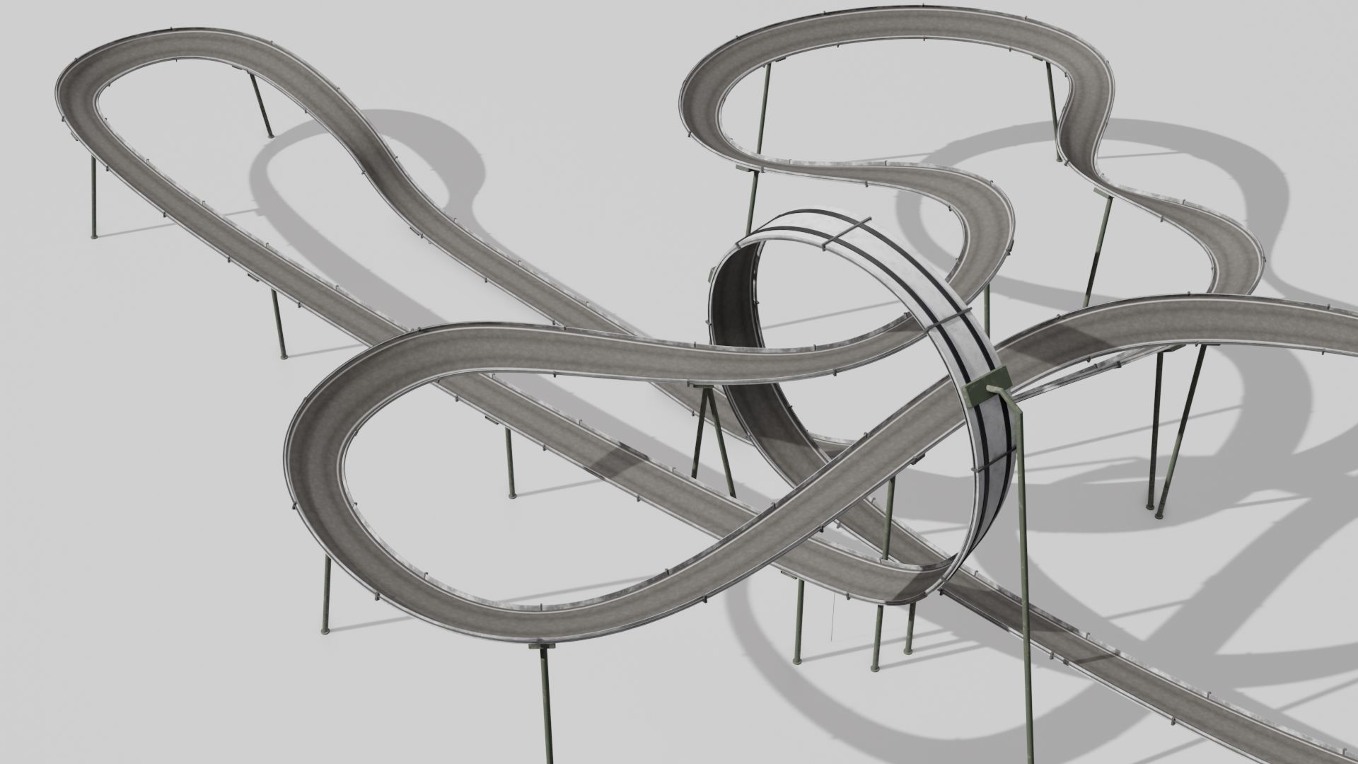 Acrobatic Track Low-poly 3D model_15