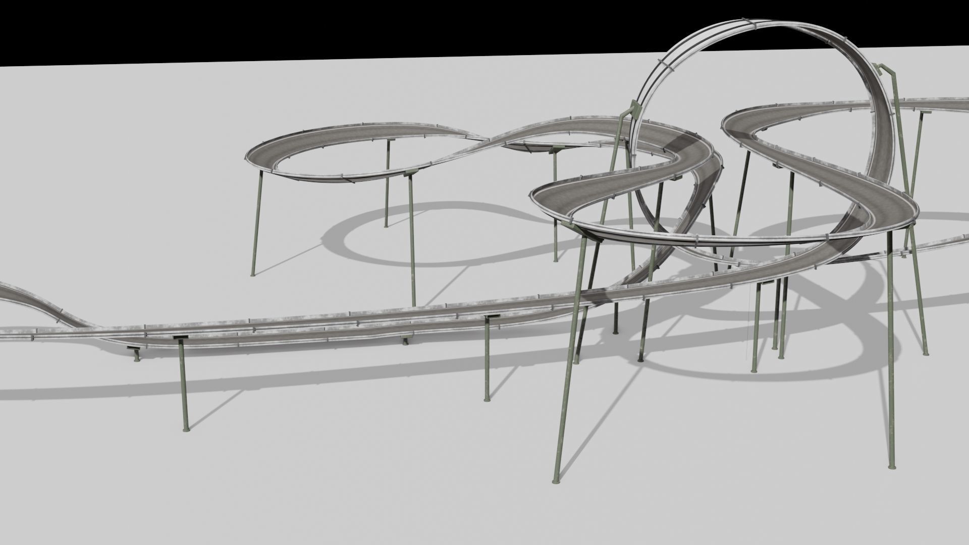 Acrobatic Track Low-poly 3D model_2