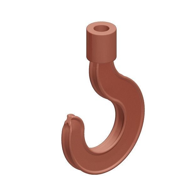 Plastic Crane Hook 3D model_3