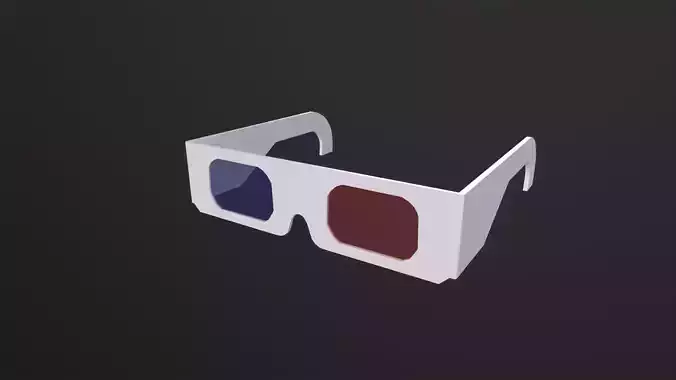 3D Glasses 3D Model Low-poly 3D model