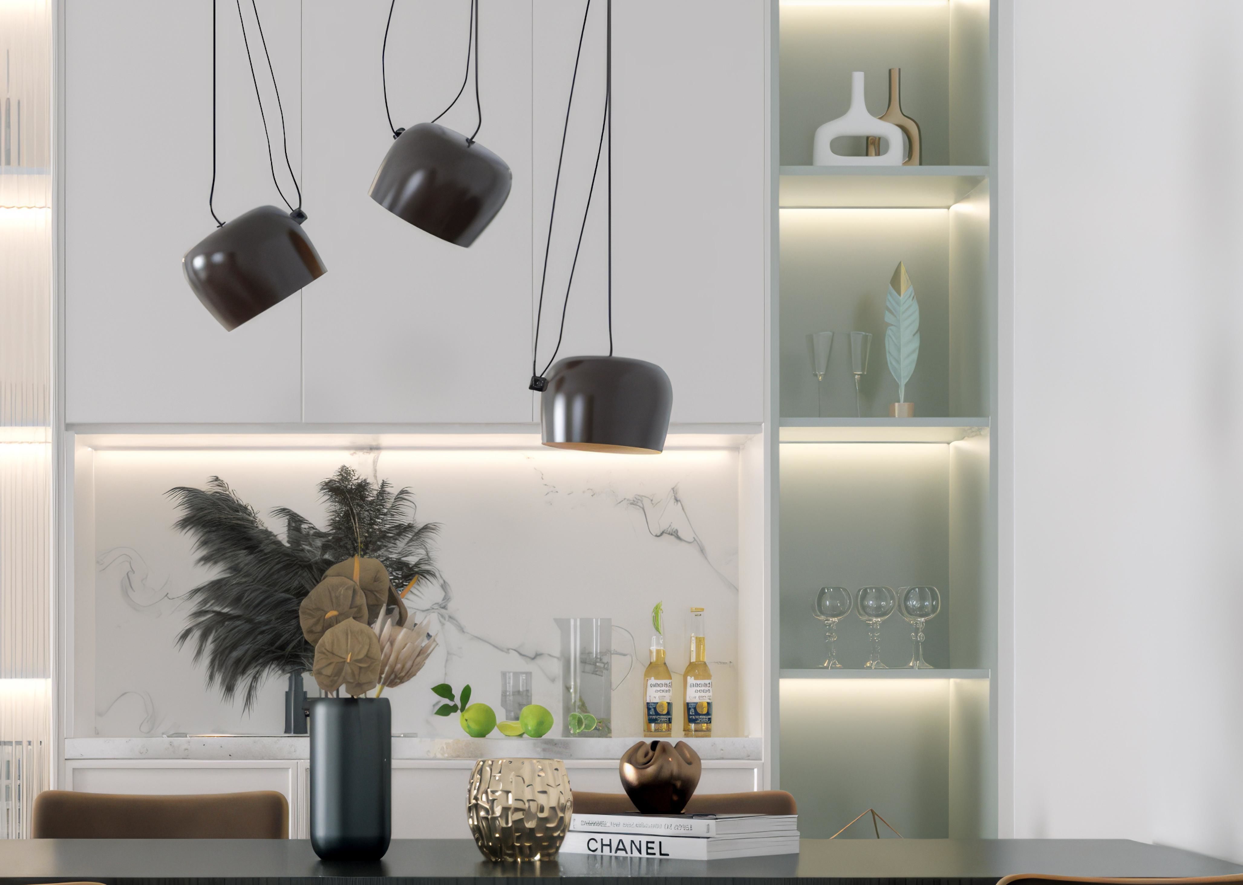 table and combination Modern chair 3D model_5