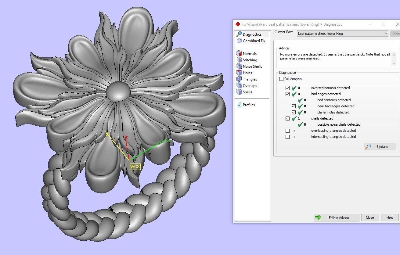 Leaf Patterns Sheet flower Engagement Ring 2 3D print model_5