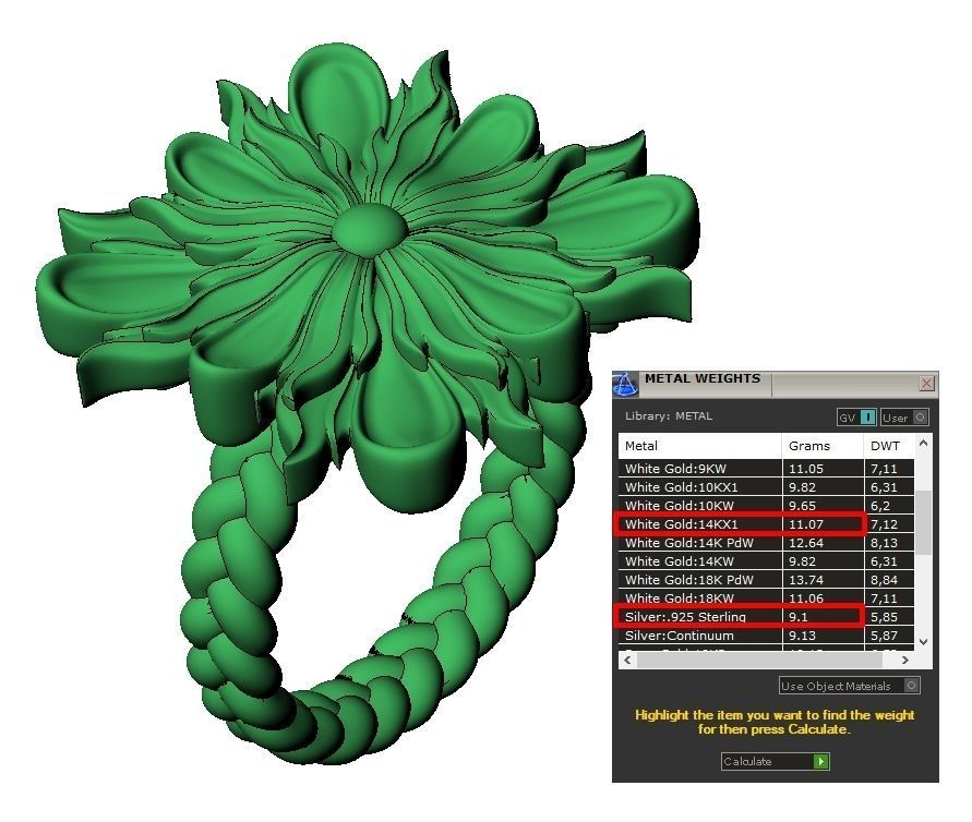 Leaf Patterns Sheet flower Engagement Ring 2 3D print model_29