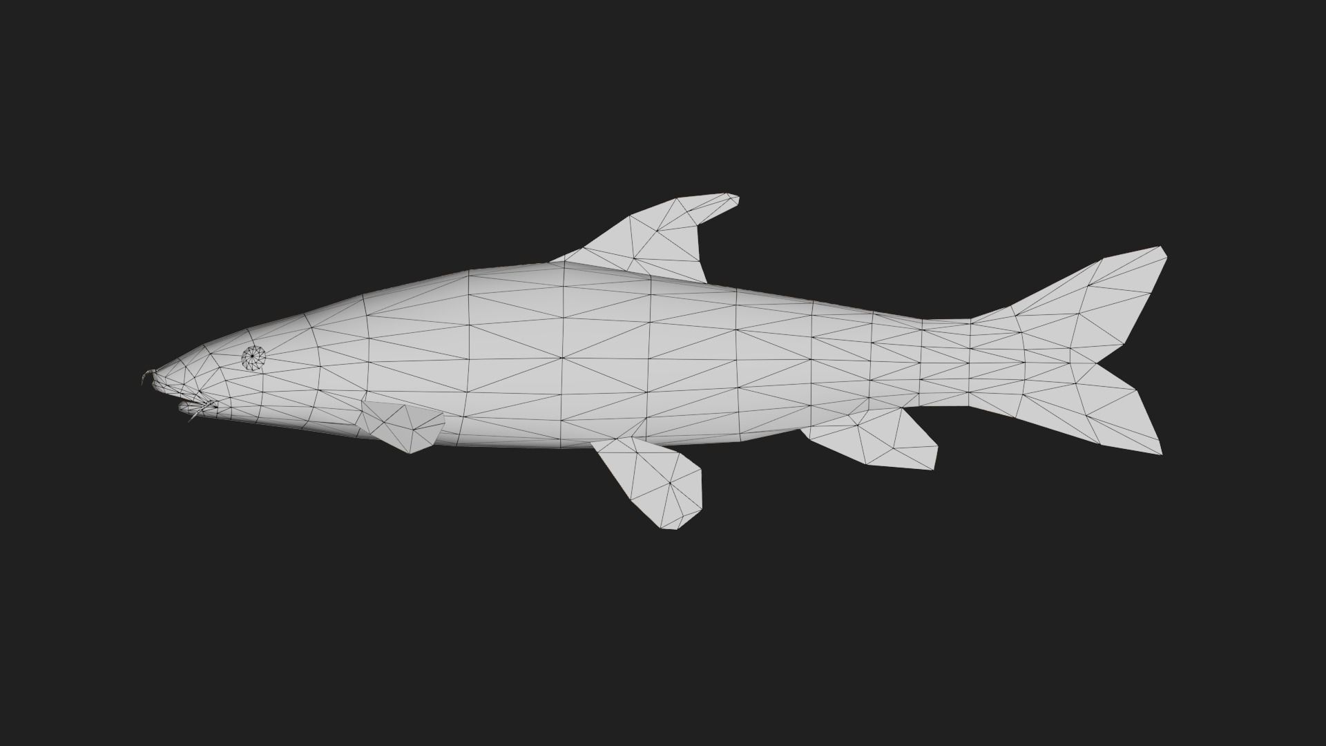Barbel Low-poly 3D model_1