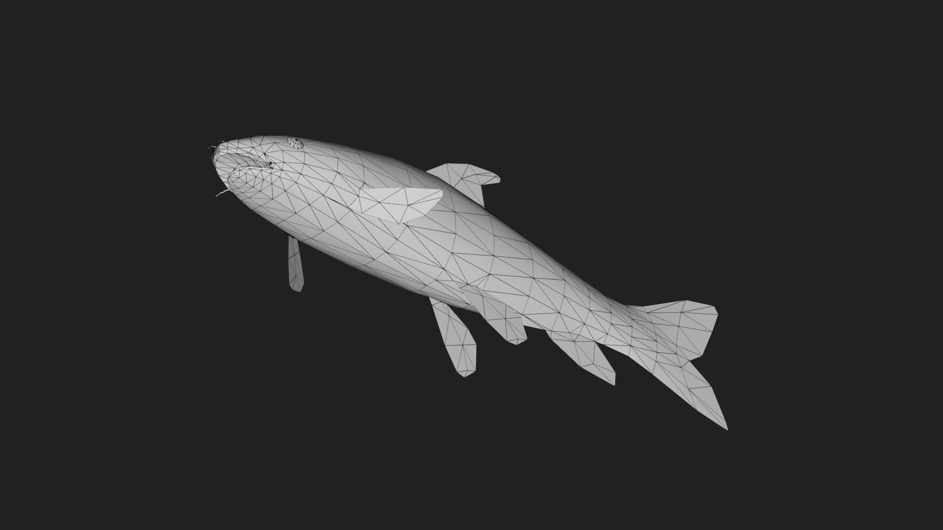 Barbel Low-poly 3D model_5