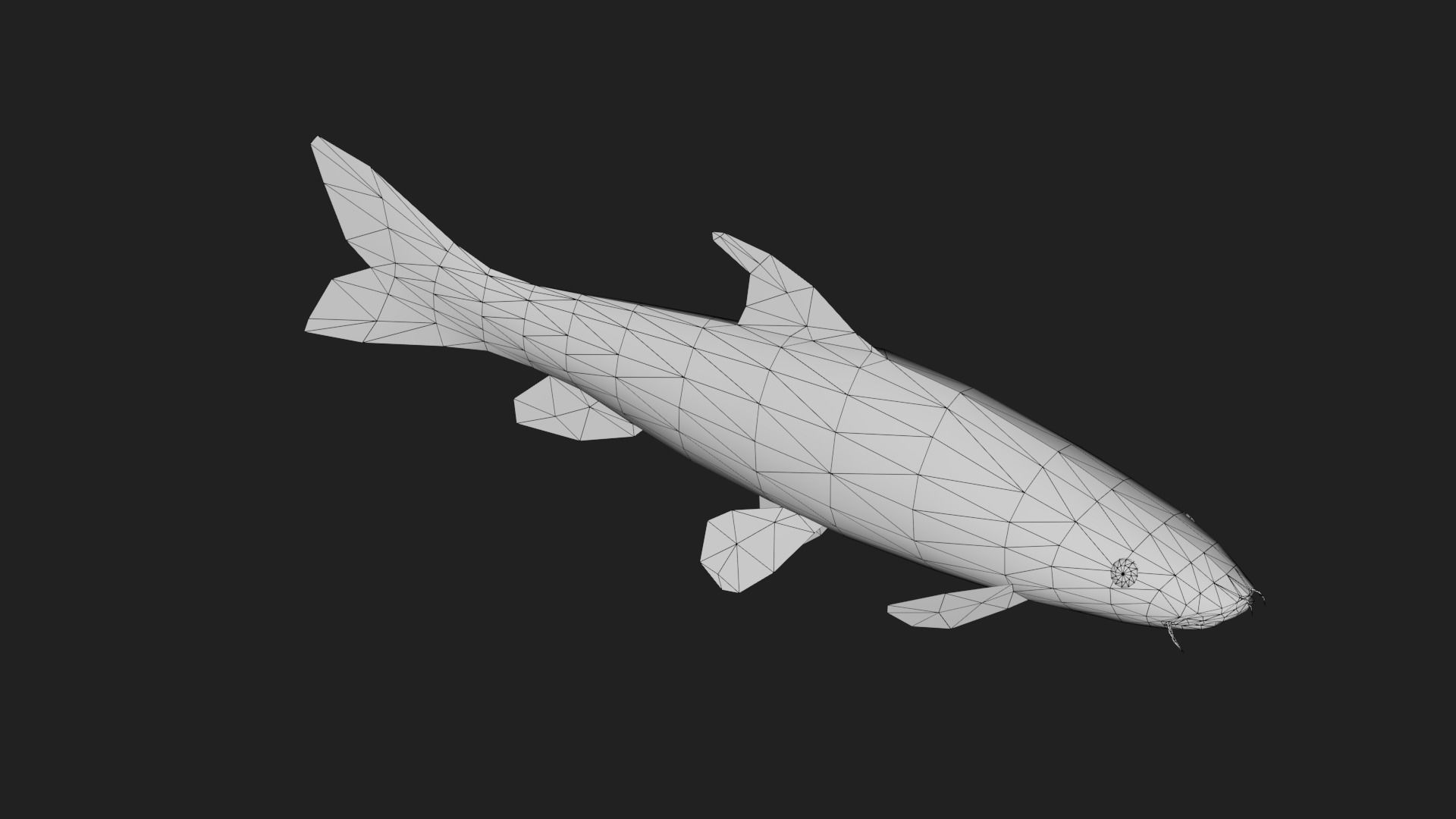 Barbel Low-poly 3D model_3