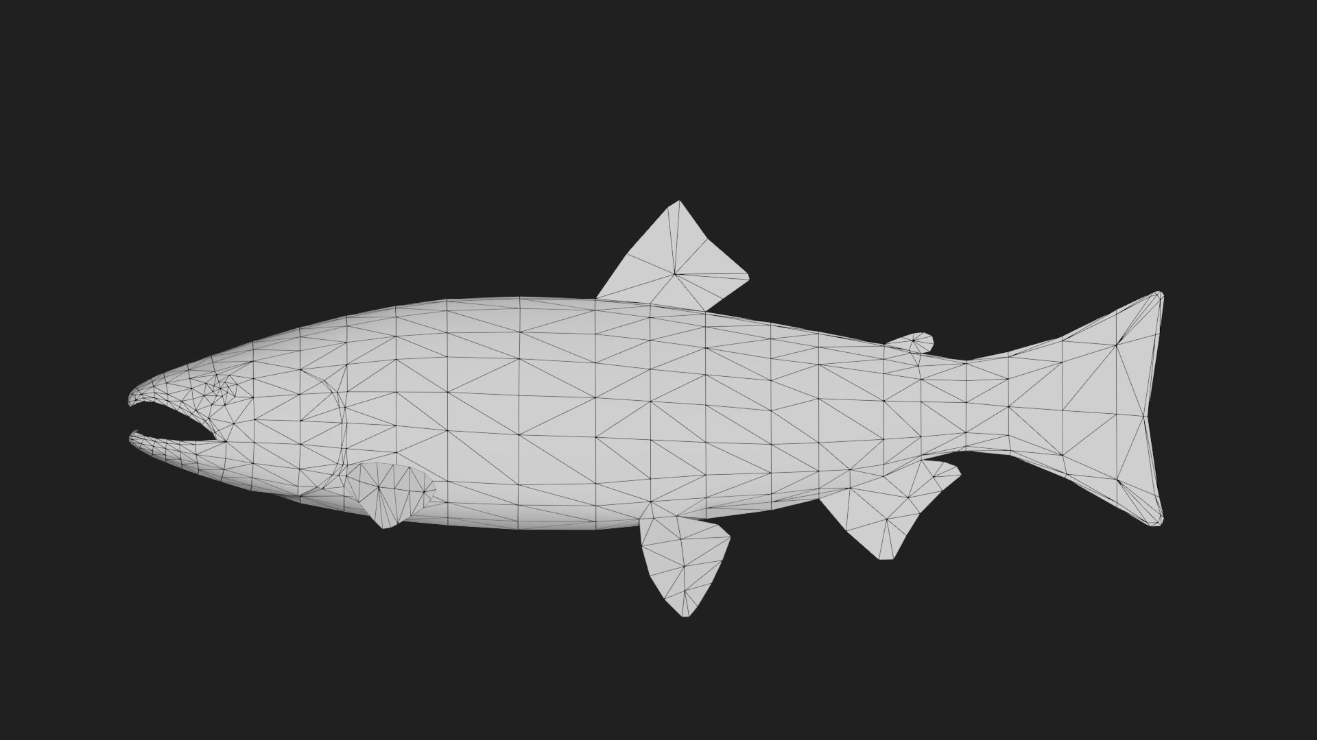 Salmon Low-poly 3D model_1