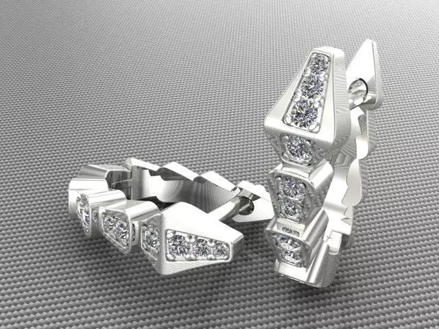 Earrings 3D print model_0