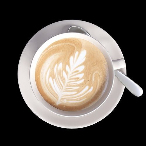 Breakfast with coffee and sandwiches 3D model 5