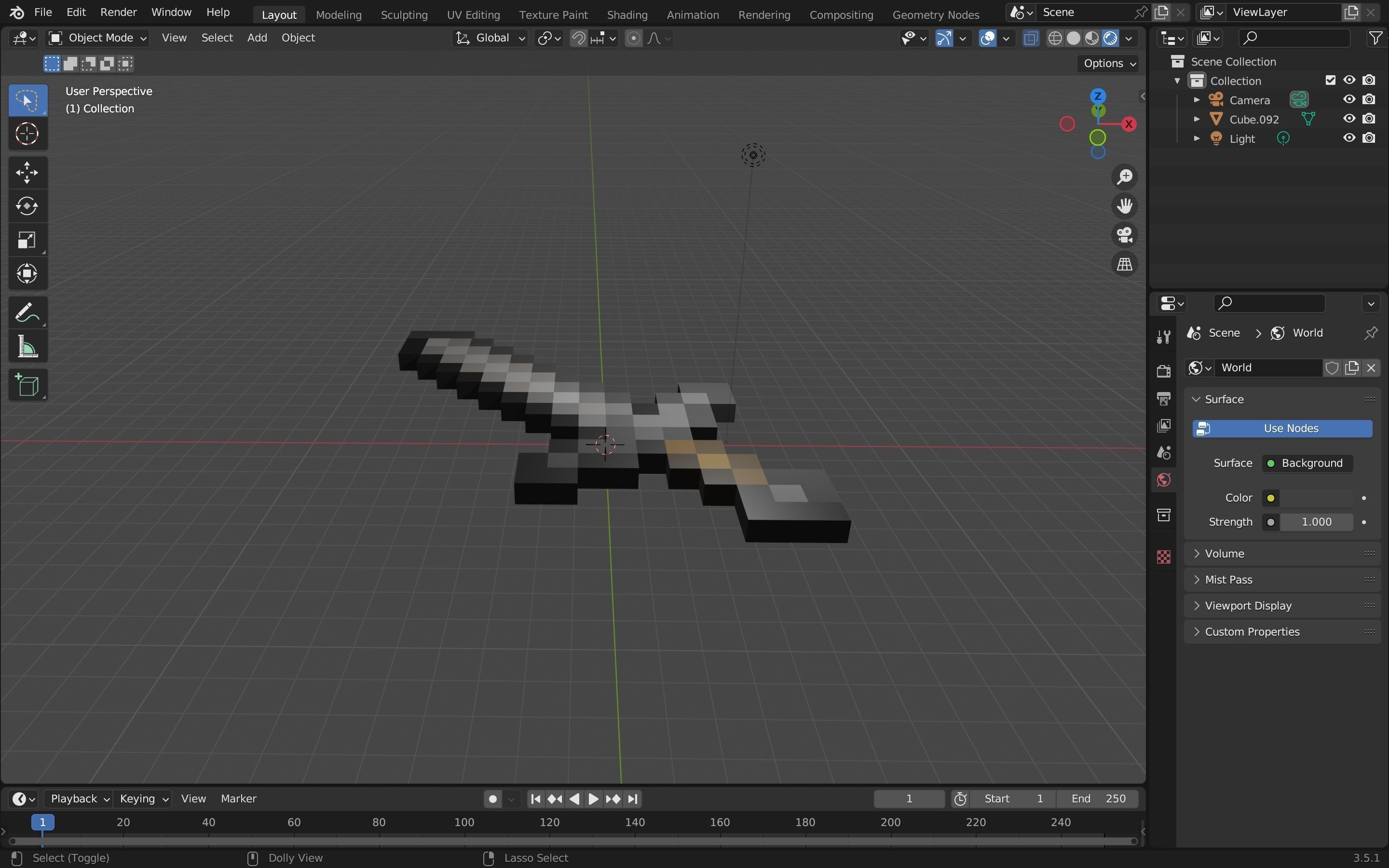 Minecraft stone sword Free low-poly 3D model_2