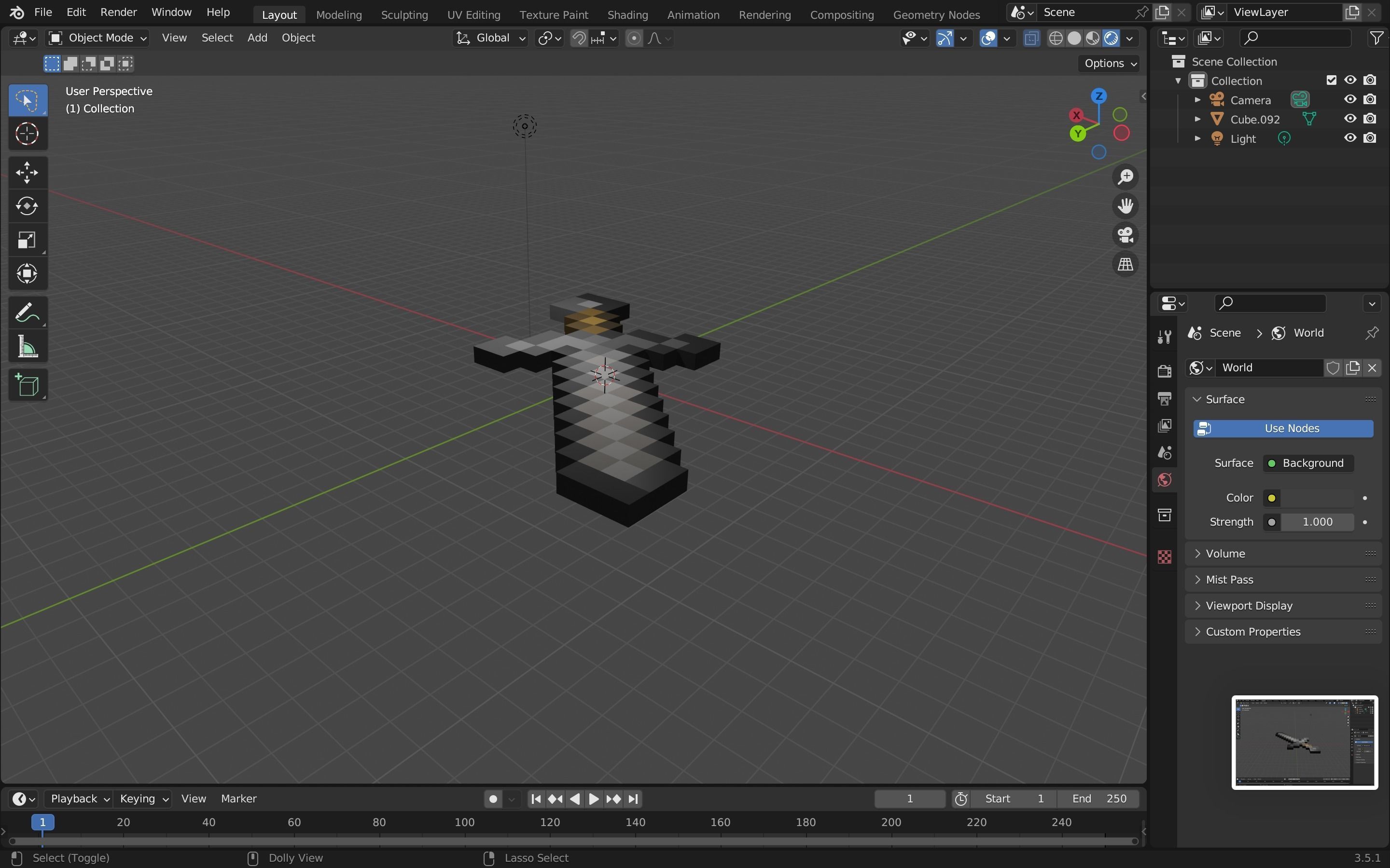 Minecraft stone sword Free low-poly 3D model_3