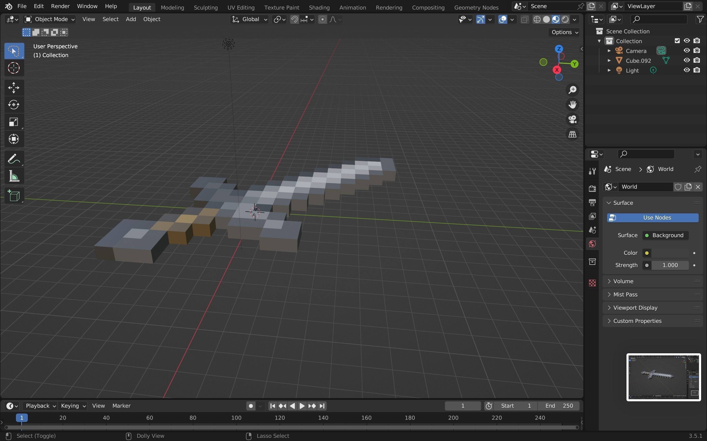 Minecraft stone sword Free low-poly 3D model_19