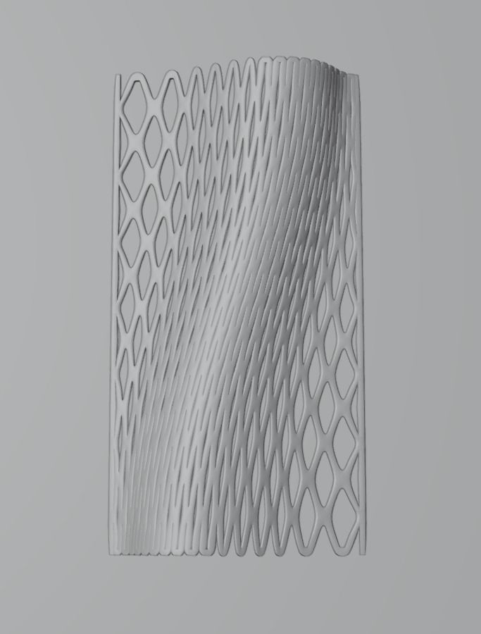 Woven wall panel decoration 3D print model_2