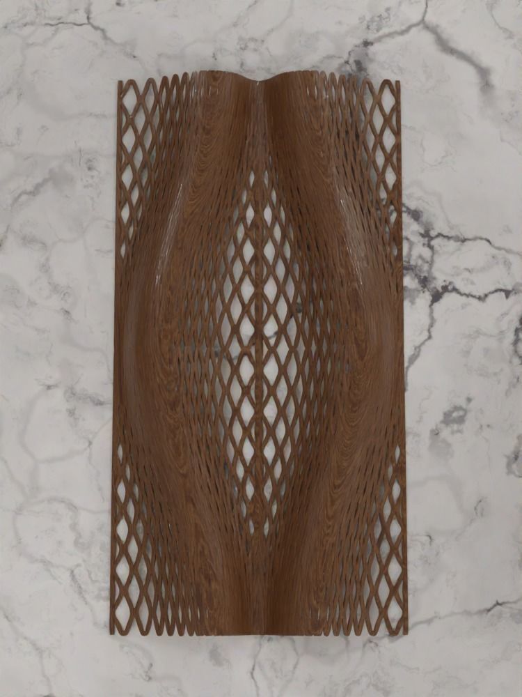 Woven wall panel decoration 3D print model_1