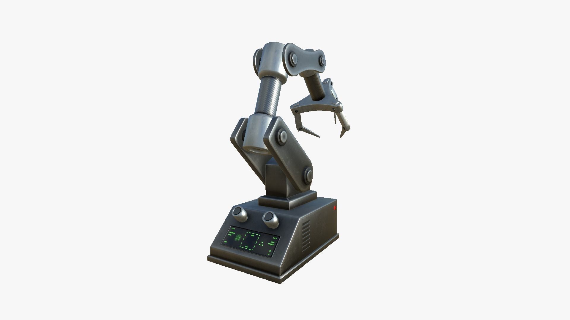 Robotic Hand A01 Dark Steel - Machinery Industrial Design Low-poly 3D model_1