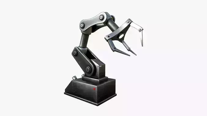 Robotic Hand A01 Dark Steel - Machinery Industrial Design Low-poly 3D model
