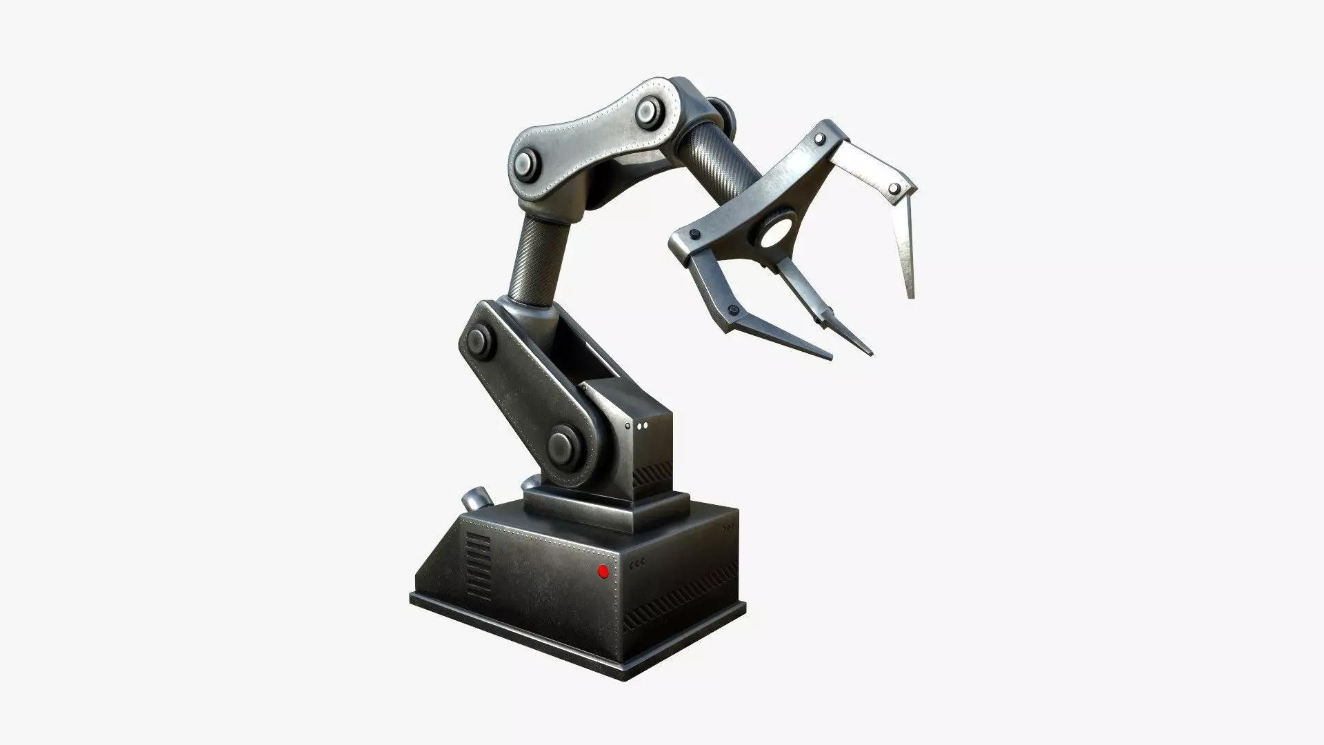 Robotic Hand A01 Dark Steel - Machinery Industrial Design Low-poly 3D model_0