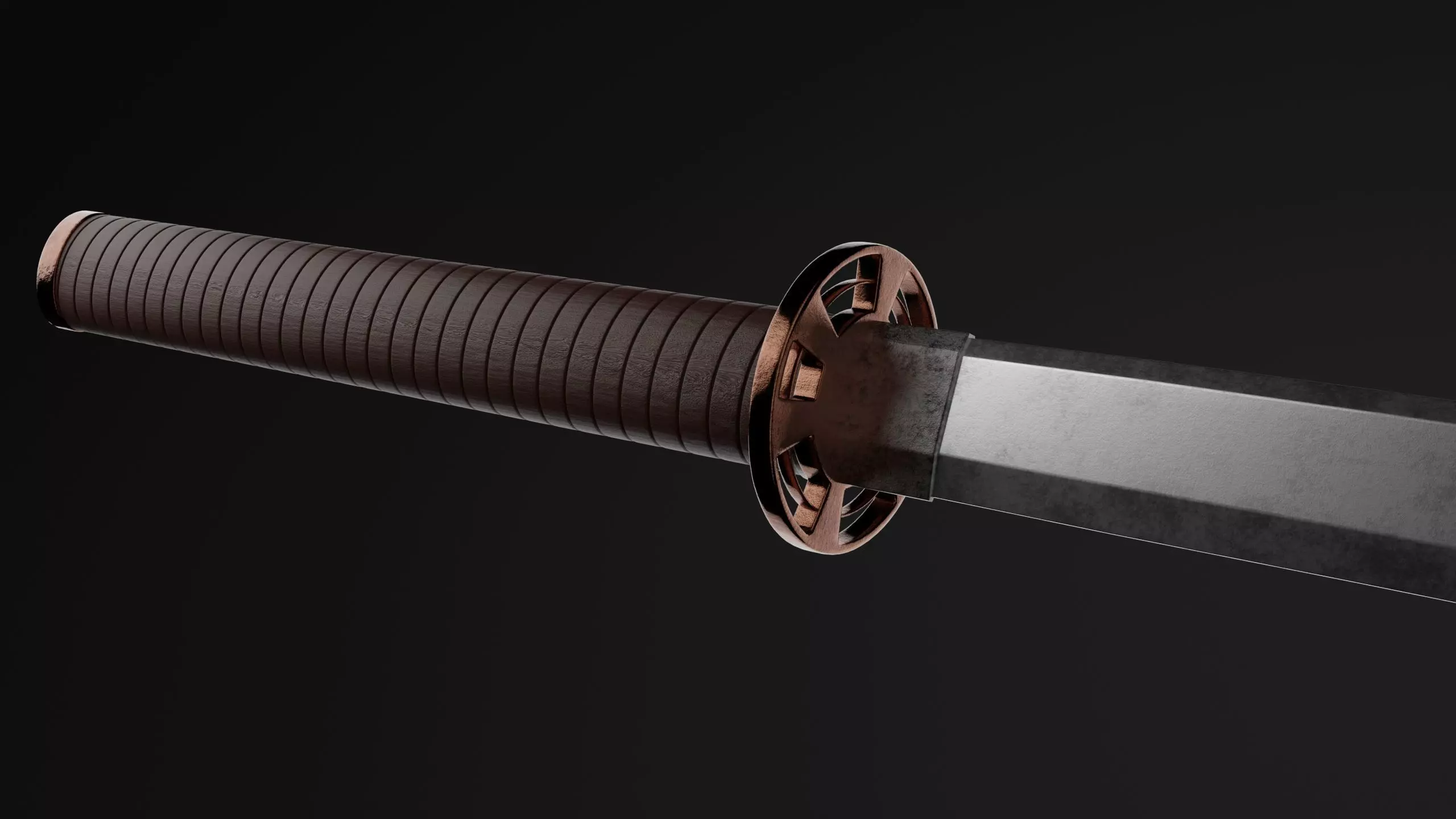 Weapon Katana Sword Blade 3D model_0
