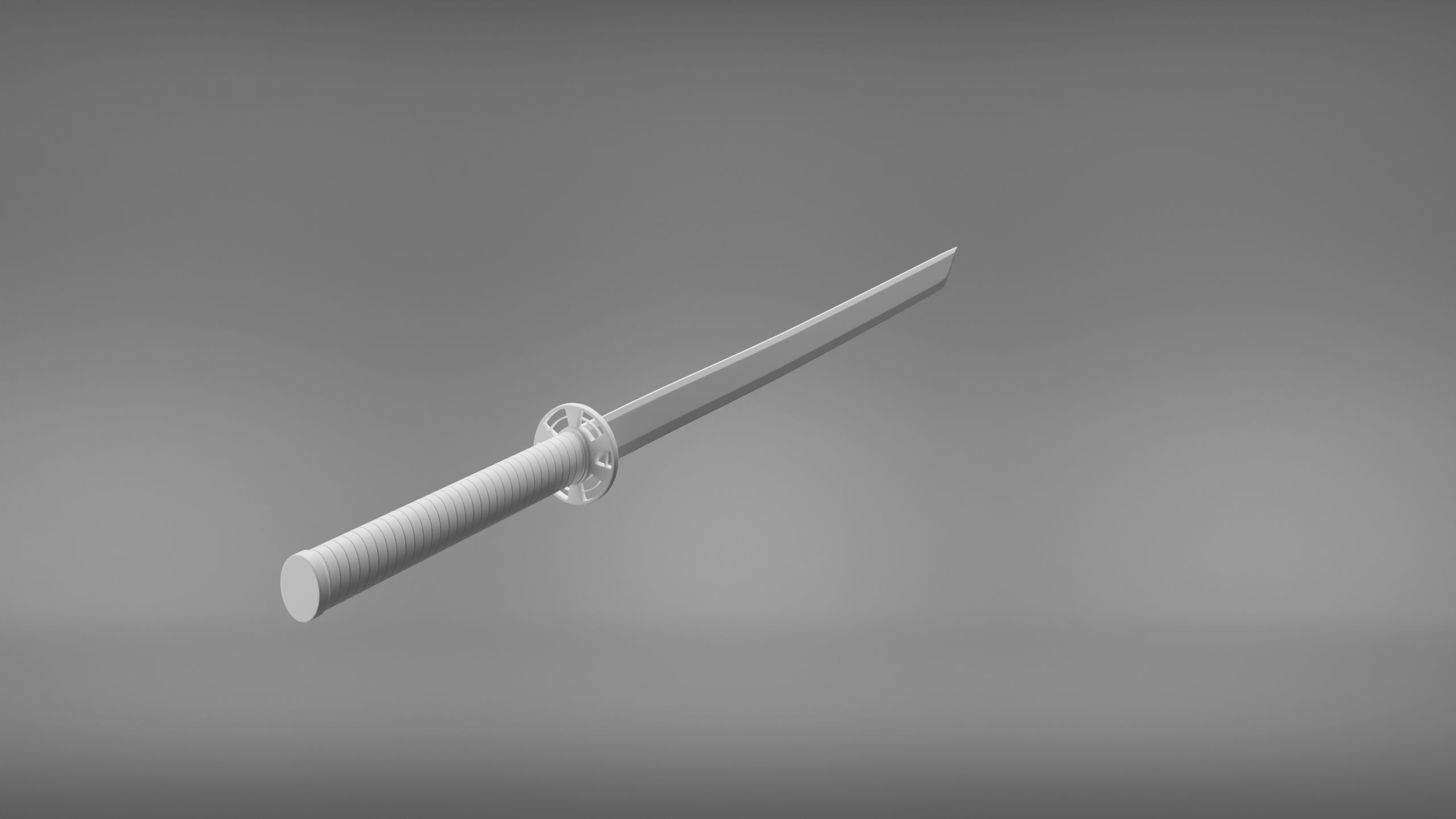 Weapon Katana Sword Blade 3D model_3