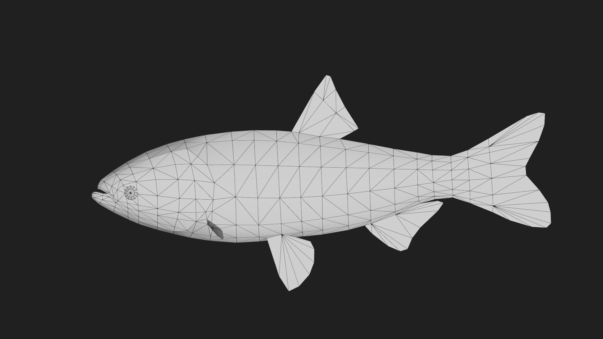 Carpfish Low-poly 3D model_1