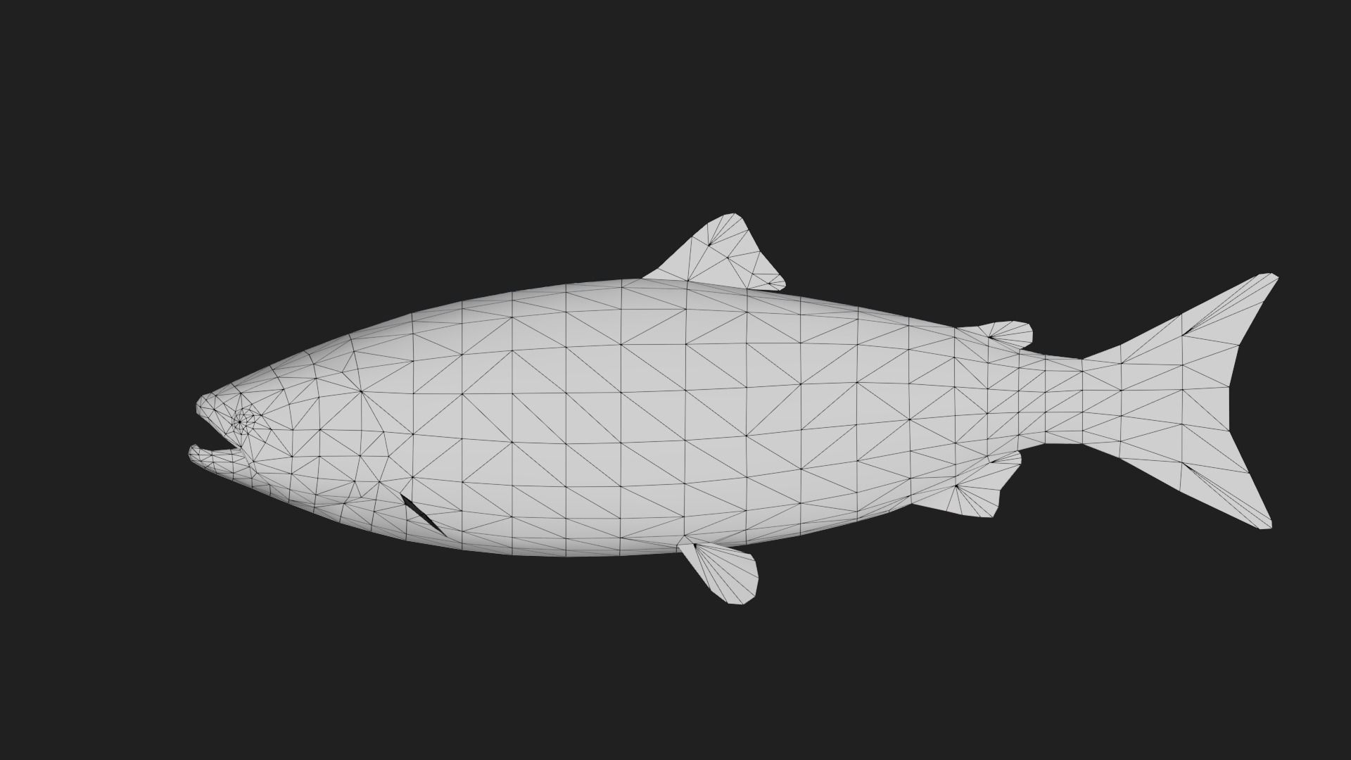 Trout Low-poly 3D model_1