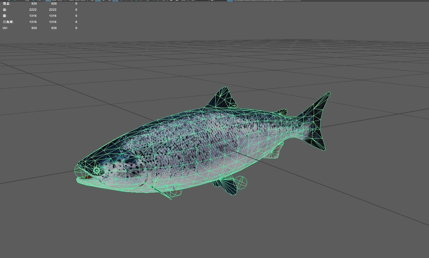 Trout Low-poly 3D model_2