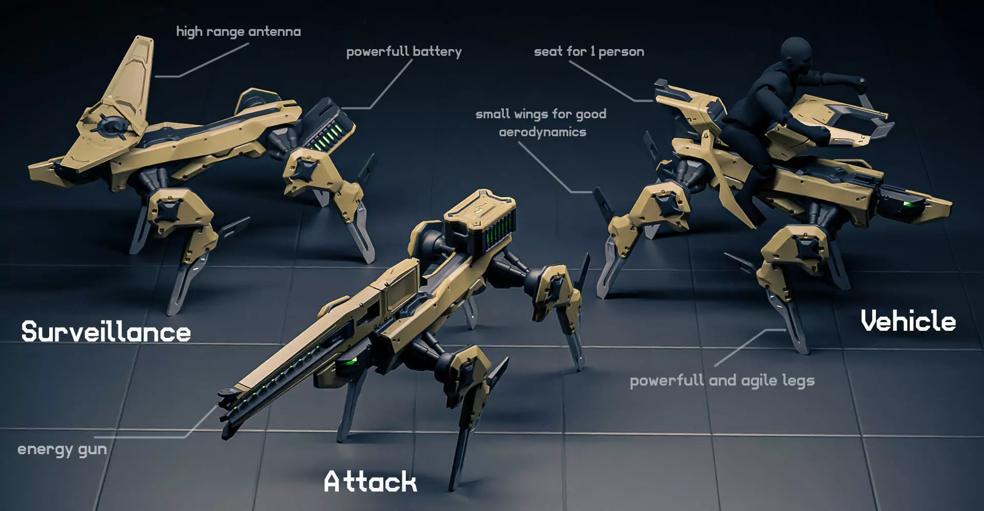 ALPHASCOUT robot dog toy 3D print model_1