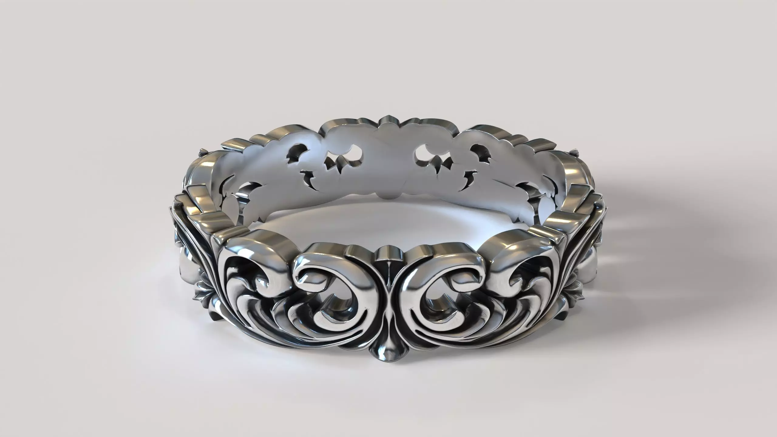 Leaf patterns sheet flower Ring 2 3D print model