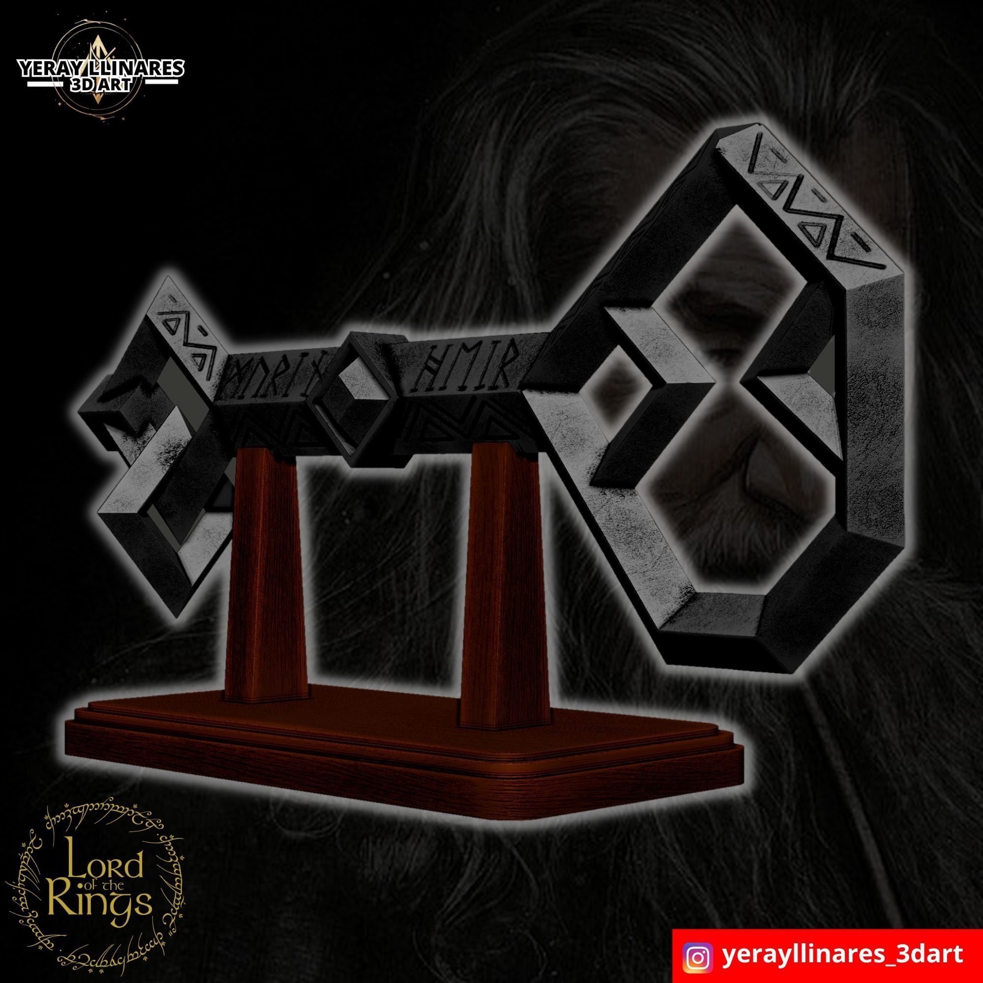 Erebor Key The Lord of The Rings 3D print model_4